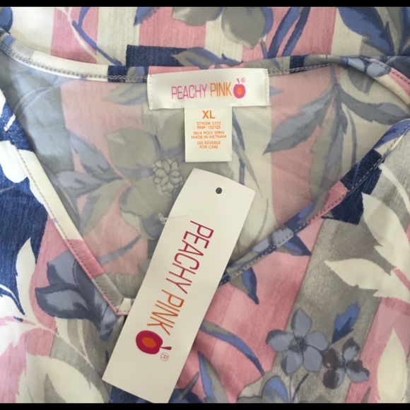 NWT Peachy Pink Jersey Top. Size XL - Picture 3 of 4